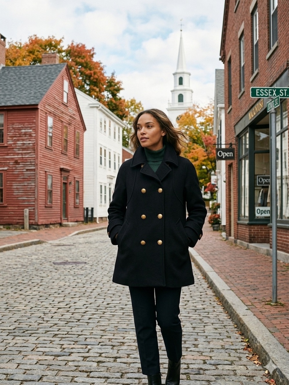 Mackintosh New England Double-Breasted Pea Coat